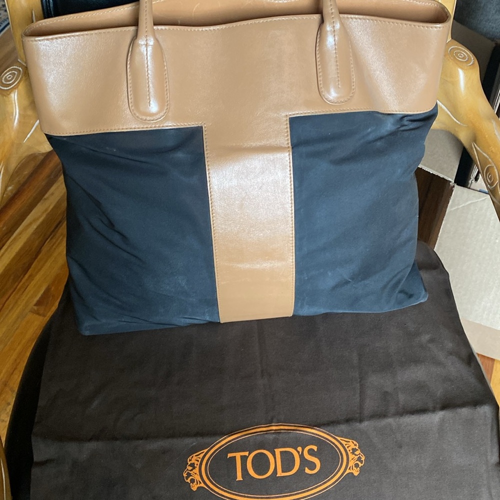Tod’s Vintage Tote Leather and Nylon. - Picture 5 of 8